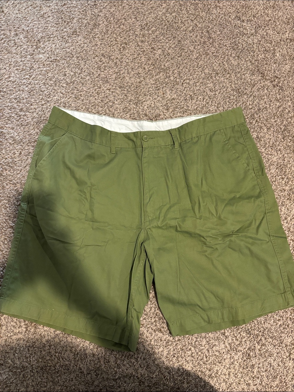 St. John's Bay Olive Green Flat-Front Men's Shorts